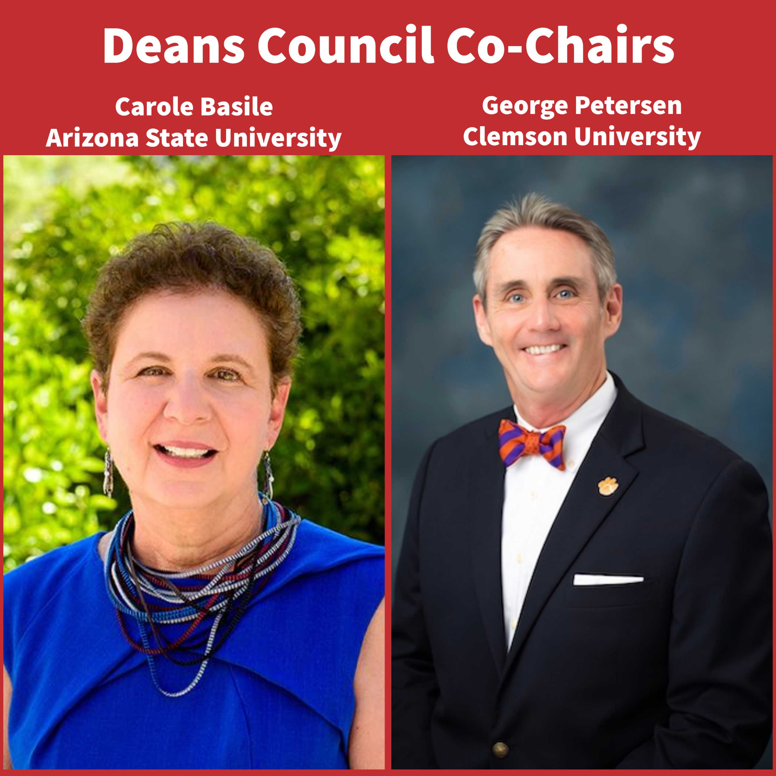 Deans Council Co-Chairs Carole Basile and George Petersen