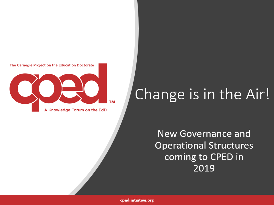 New governance changes presentation cover